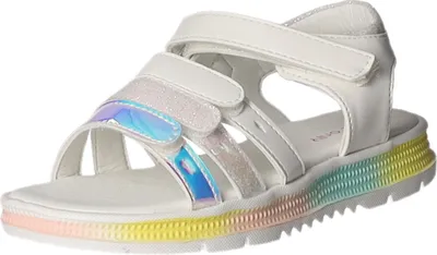 Produktbild von girlZ onlY Kinder-Mädchen-Sandalette Weiß-Mehrfarbig, Farbe:weiß, EU Größe:32