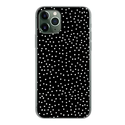 Produktbild von MuchoWow® Handyhülle Schutzhülle Hülle für iPhone 11 Pro Polka dots - Schwarz - Weiß Silikon Softcase Handy Hülle - Handy