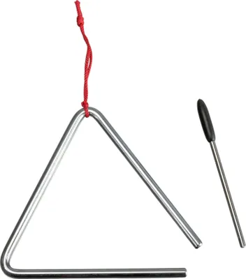 Produktbild von Schlaginstrument Triangel DP406P, 6 Zoll, mit Lederband zur Aufhängung