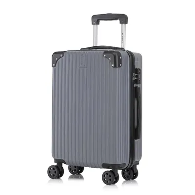 Produktbild von yonsly Premium Reisekoffer TSA-Schloss,YKK-Reißverschluss Hartschalen-Koffer Trolley Kabinenkoffer Rollkoffer Suitcase Handgepäck (Grau, M)