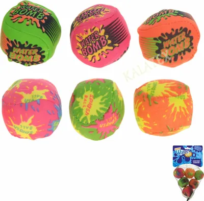 Produktbild von 6er Pack Free and Easy Wasserbälle Spritzbälle Splashbälle 5cm