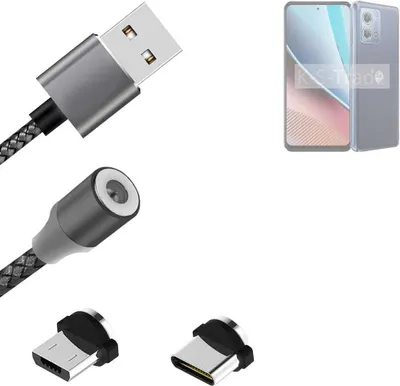 Produktbild von K-S-Trade Hochwertiges Magnet-Lade-kabel Sync-Kabel Daten-Kabel kompatibel mit Motorola Moto G Stylus (2023) mit USB-Typ-C-Anschluss und