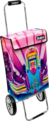 Produktbild von James Einkaufstrolley - JUKEBOX - stabiler Einkaufswagen mit individuellem Design - einfarbig: lila in Ausführung: Chrome19
