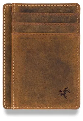 Zdjęcie produktu dla Visconti portfel męski skóra naturalna nubuk jasny brąz 11x8 cm RFID Slim