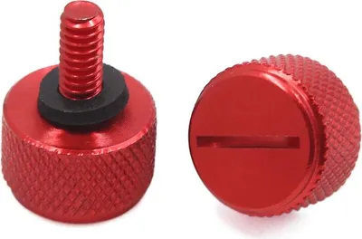 Produktbild von 2 Stück rote Motorrad-Sitzschraubenschraube mit 6 mm Gewindedurchmesser für Harley Davidson