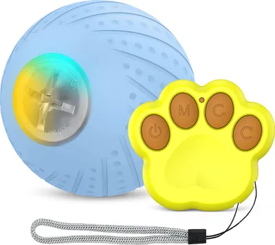 Produktbild von Míček pro psy Interaktivní míček pro psy na dálkové ovládání, 2 režimy Automatické vyhýbání se překážkám, IP54 Vodotěsný, modrý