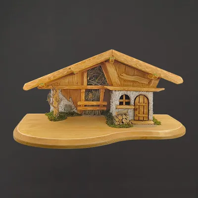 Produktbild von Holzkrippe OHNE FIGUREN 45 cm