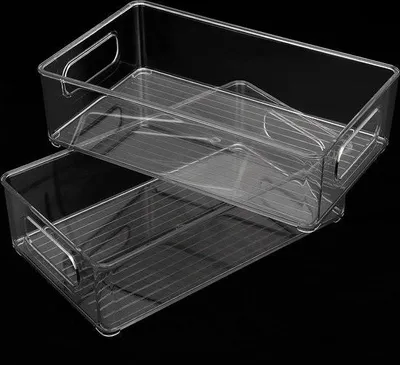 Immagine prodotto di Contenitori organizer per frigorifero, contenitori trasparenti per la conservazione del frigorifero in cucina, ripostiglio, lavanderia, bagno, set da 6