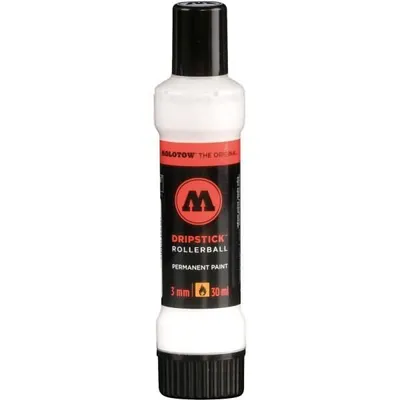 Produktbild von Molotow Dripstick Rollerball PP 3mm 30ml, signalweiss, Squeeze Bottle