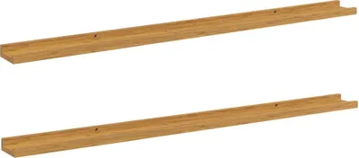 Obrázek produktu pro vidaXL Nástěnná police se 2 policemi, béžová, 115 x 9 x 3 cm, dřevotřísková deska
