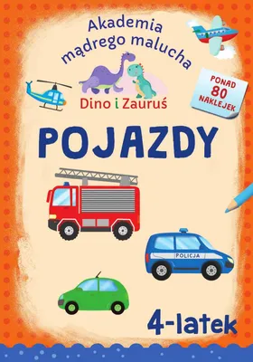 Zdjęcie produktu dla SBM Pojazdy Dino i Zauruś książka edukacyjna dla dzieci 4-letnich