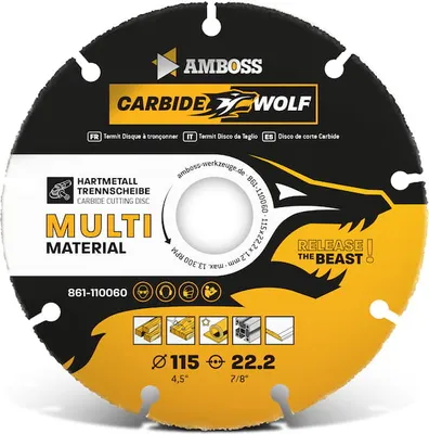 Image de Amboss Carbide Wolf Disque à tronçonner HM - 115 x 1.2 x 22.2
