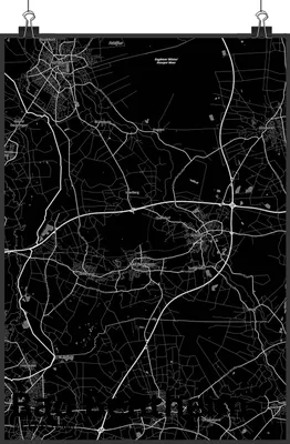 Produktbild von Mr. & Mrs. Panda Bild Bad Bentheim DIN A3 - Geschenk, Stadt, Dorf Karte Landkarte Map Stadtplan, drucke, kunstdruck poster, wanddeko, Wandbild