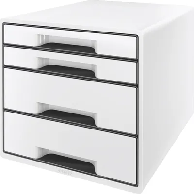 Produktbild von LEITZ Schubladenbox WOW CUBE 4 Schübe schwarz/weiß