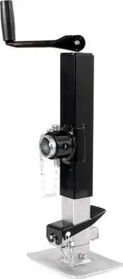 Image de Wiltec Béquille de remorque – Capacité de charge max. de 900 kg – en Acier Q235 – Support de caravane avec Manivelle supérieure et Boulon de blocage – Chandelle de support