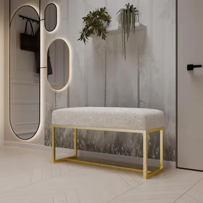Produktbild von Gepolsterte Sitzbank 90 cm mit Metallgestell