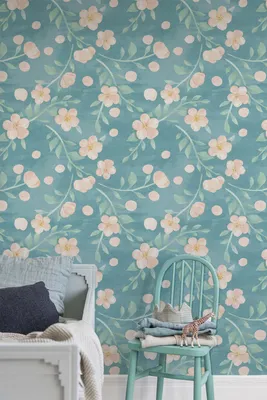 Produktbild von Coloray Fototapete 152x104 cm Vlies-Fototapete - Zarte Blumen Vintage Pastellblumen