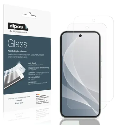 Produktbild von 2x Schutzfolie für Google Pixel 10a matt - Anti-Shock 9H Folie dipos Glass Kunststoffglas
