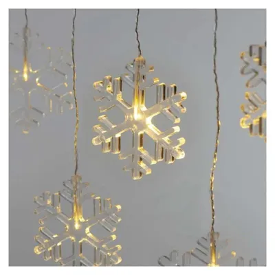 Obrázek produktu pro EMOS LED vánoční závěs – sněhové vločky, 84 cm, venkovní i vnitřní, teplá bílá, DCGW06