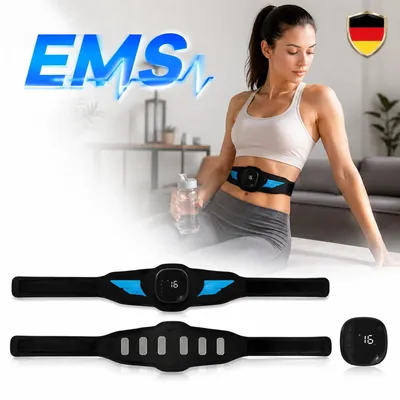 Image de Appareil d'entraînement des abdominaux EMS, réglable, confortable, avec ceinture abdominale et plusieurs niveaux d'intensité