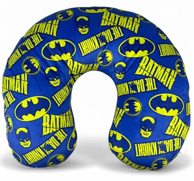 Produktbild von Reisekissen Batman -  Kinder Nackenhörnchen - DC Comics Nackenkissen 37x30x10 cm