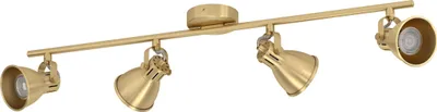 Produktbild von SERAS Spot - L77 x B6,5 cm - messing-gebürstet, gold - 4X2,8W inkl. - IP20