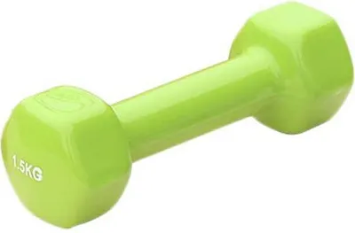 Immagine prodotto di Sporti France Manubrio in vinile da 1,5 kg, 2 pezzi, verde 1,5 kg, verde 1,5 kg