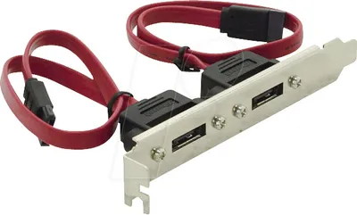 Produktbild von SATA-Slotblech, 2x SATA zu 2x eSATA, 500mm