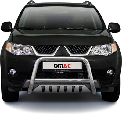 Zdjęcie produktu dla Osłona przedniego zderzaka do Mitsubishi Outlander 2007-2010 ABE srebrna