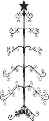 Zdjęcie produktu dla Metalowa choinka świąteczna, do dekoracji, czarna, 150 cm