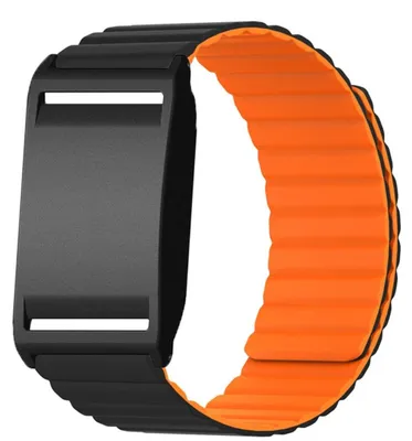 Immagine prodotto di INF Cinturino sostitutivo magnetico silicone per Polar Loop 26cm x 2.2cm Nero Arancione