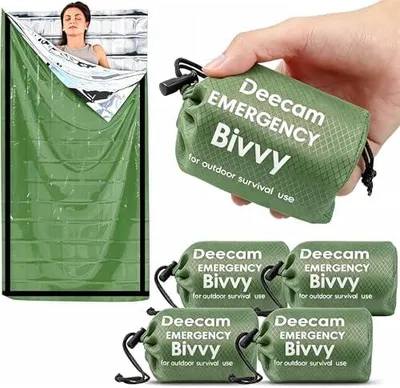 Produktbild von Deecam Notfall Schlafsack Leicht Wasserdicht Biwaksack für Outdoor Camping