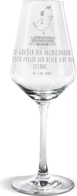 Produktbild von Mr. & Mrs. Panda Weinglas Axolotl Tanzen - Transparent - Geschenk, wein glas, Weißwein, gut Gelaunt, Kelch, Weißweinkelch, Freundin, Sterne, Für