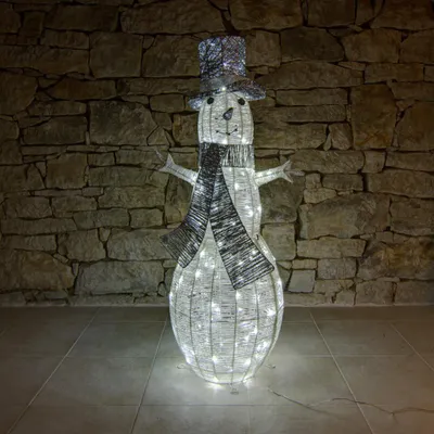 Obrázek produktu pro DECOLED Svítící sněhulák 107cm, ledově bílý