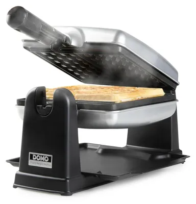 Immagine prodotto di Piastra per waffle rotante da 1400 w, acciaio inox/nero Domo DO9272W