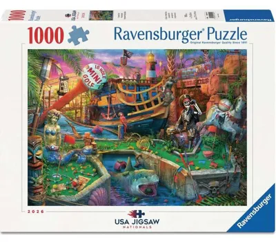 Productafbeelding van RAVENSBURGER Puzzel: USA Jigsaw Nationals - Piratenminigolf, 1000 stukjes
