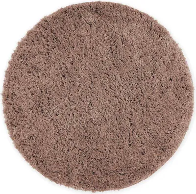 Zdjęcie produktu dla WohnDirect Okrągły dywanik kąpielowy Florence Brown Ø 56 cm