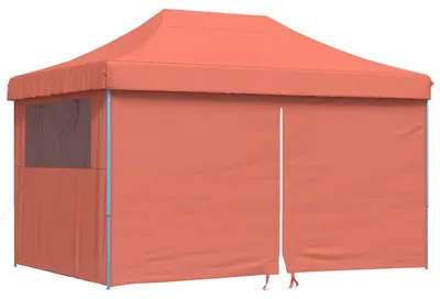 Obrázek produktu pro vidaXL Párty stan skládací pop-up se 4 bočnicemi terakotově červený