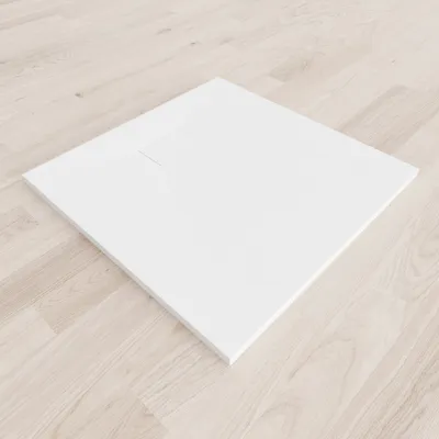 Produktbild von i-flair - SMC Duschwanne 90x90 cm mit anti-rutsch Oberfläche in weißer Steinoptik inkl. Ablaufgarnitur