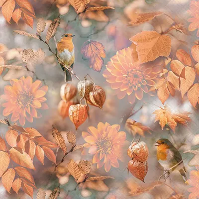 Image de 20 Servietten Orange Autumn Herbst