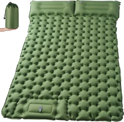 Produktbild von Selbstaufblasbare Schlafmatratze für 2 Personen, verdickt, ultraleicht, Campingmatte für Outdoor