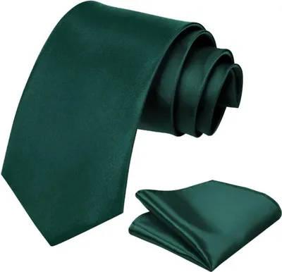 Produktbild von Krawattenset Herren Grün Krawatten mit Einstecktuch Schmale Krawatte 8 cm für Männer Elegant Hochzeit Krawatte für Büro oder Festliche Veranstaltungen