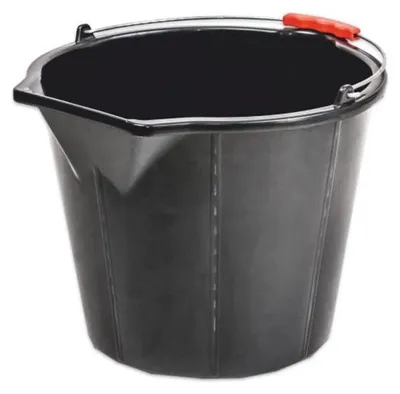 Zdjęcie produktu dla Plastikowe wiadro z dwoma lejkami 15 litrów, DELUXE