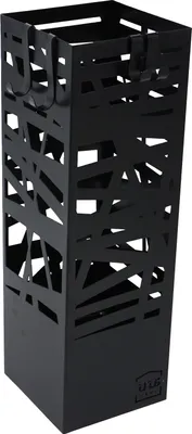 Produktbild von UNUS Regenschirmständer mit Auffangschale und 4 Haken 16x16x49cm schwarz