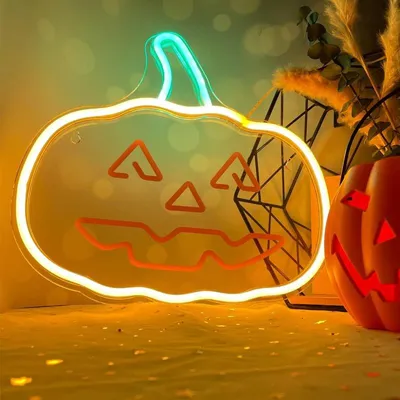 Obrázok produktu pre Dekoratívny LED neón Pumpkin oranžovo zelený