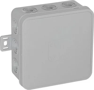 Produktbild von Aufputzdose, hermetisch IP54, grau, aufschnappbar, 75x75x41, Viplast 03503