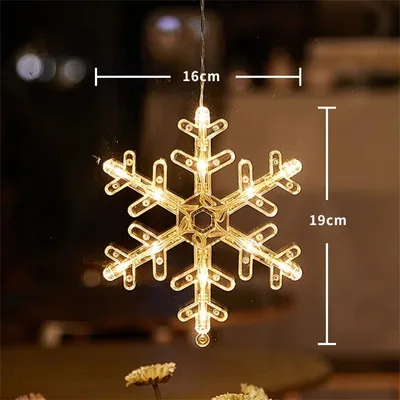 Produktbild von LED Fensterdeko Weihnachten hängend Saugnapf Batteriebetrieben
