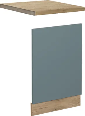 Produktbild von Frontblende Vicco R-Line Blau-Grau 45 cm , AP Eiche, Model 46334