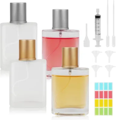 Imagen del producto de Atomizador de perfume recargable, de 30 ml, de vidrio mate/transparente, ideal para llevar