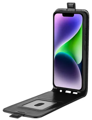 Obrázok produktu pre Puzdro na mobilný telefón Apple iPhone 15 Flip – čierne puzdro, obal, kryt, ochranný kryt